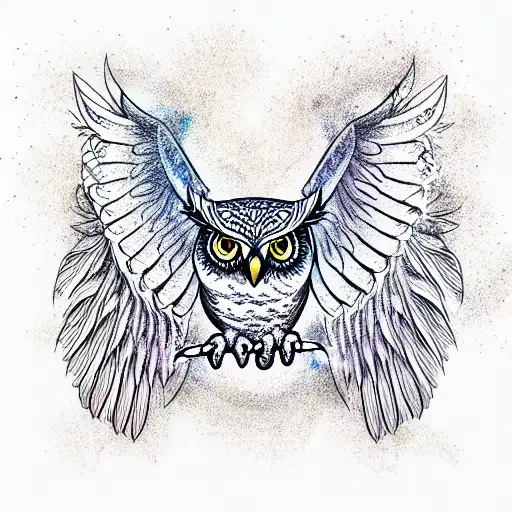 Owl With Assymetric Wing Span