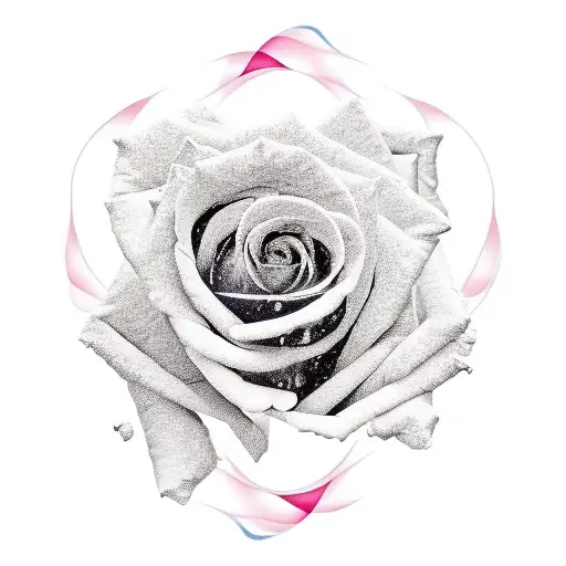 A Rose That Represents The Inner Struggles Of A Human Psyche