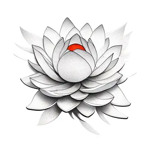 Bird And Lotus Flower