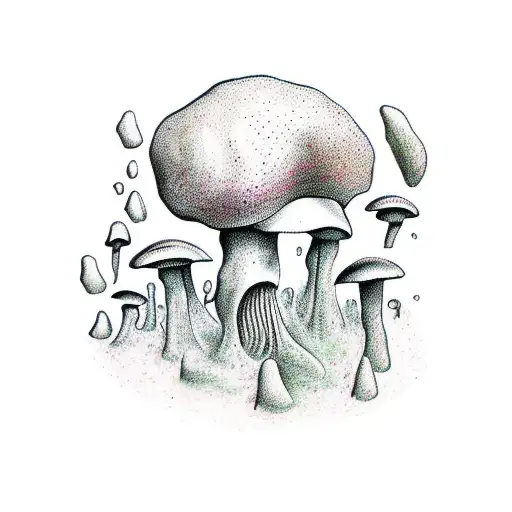 Psychedelic Mushroom Smoking A Joint In A Rainforest