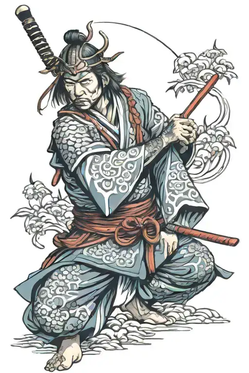 Samurai Kneeling
