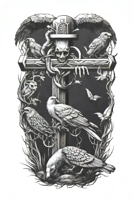 Cross Surrounded By Animals