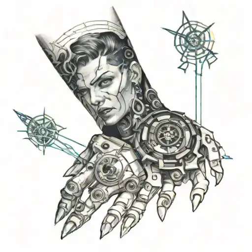 Cyberpunk Tattoo Inner Forearm