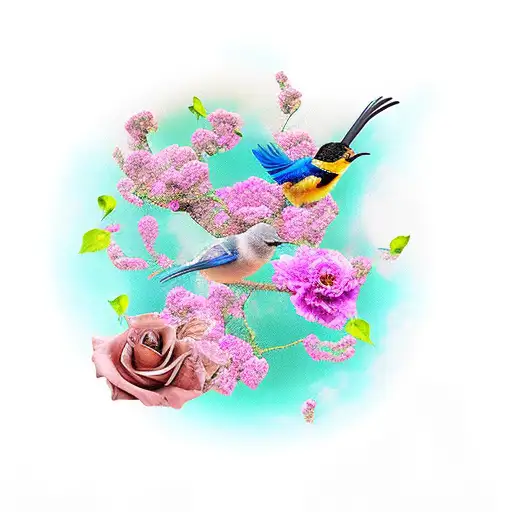 Breast Chest Travel Birds Flowers