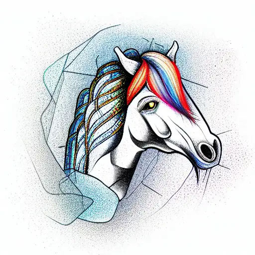 Horse With A Cathedral Growing Out Its Head