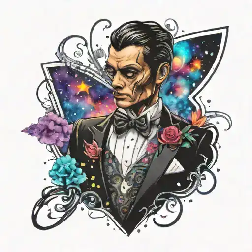 Black Tux With Galaxy Filled