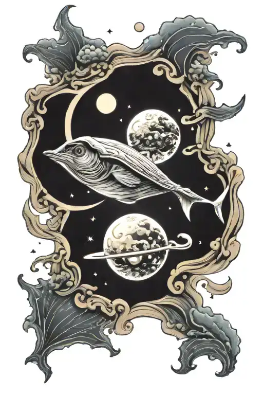 A Ray With A Sun And A Moon Together