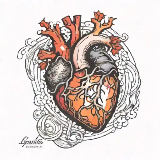 Anatomical Heart Sucked Into Black Hole Shaped Wound