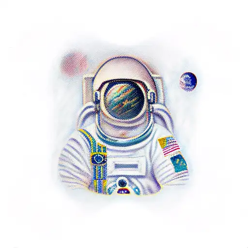 Astronaut Floating In Space