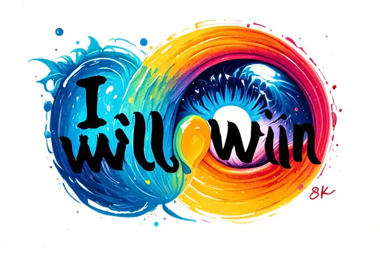 A Semicolon Tattoo With The Phrase I Will Win