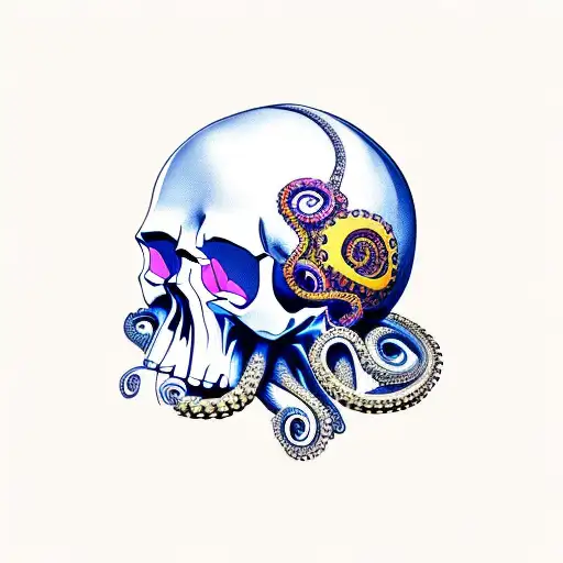 Skull And Octopus