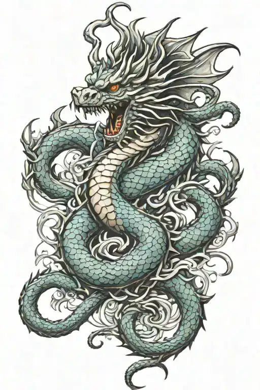 Dragon On Back Piece