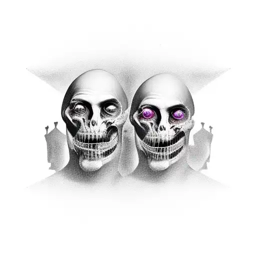 Two Faced Person Black & White
