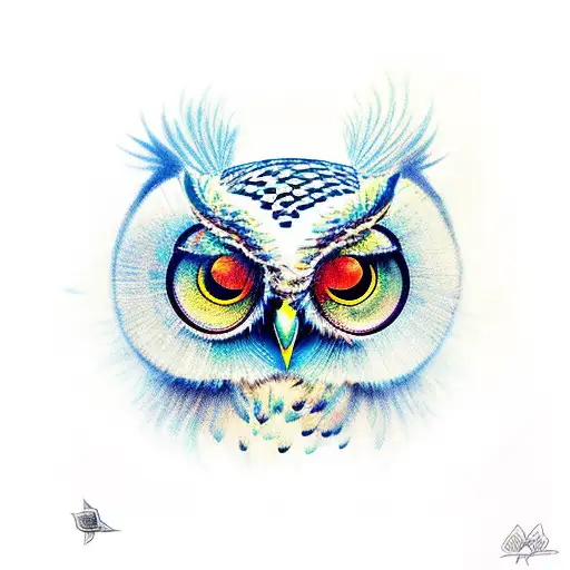 Owl Holding Trishula