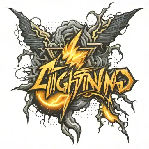 Word 'Hazel' In Lightning And Thunder Storm