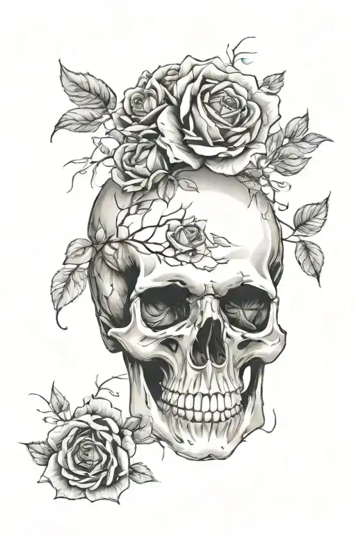 Skull And Roses
