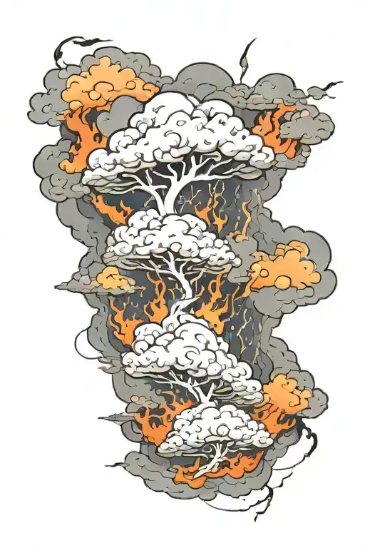 Cloud Ghost And Lightning Storm