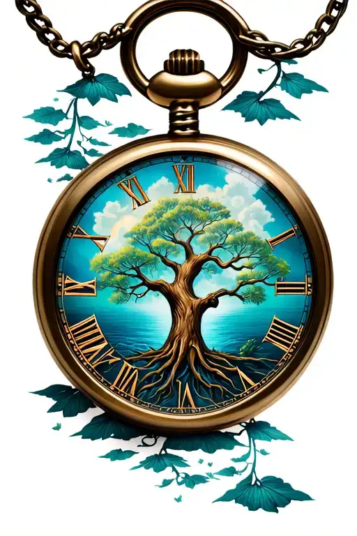 Tree Of Life Pocket Watch