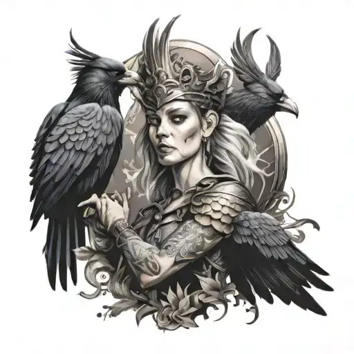 Valkyrie With Ravens