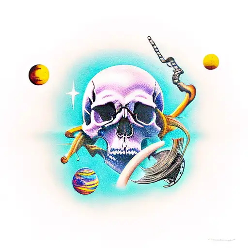 Skull And Saturn And Success
