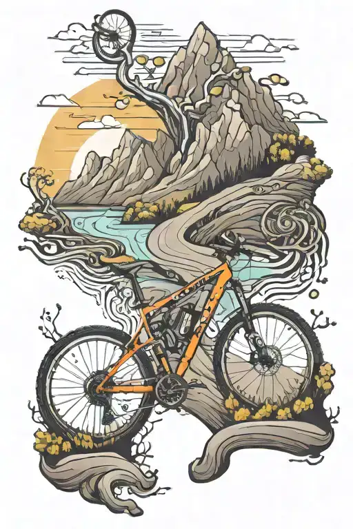 Road Cycling And Mountain Biking Trail Winding