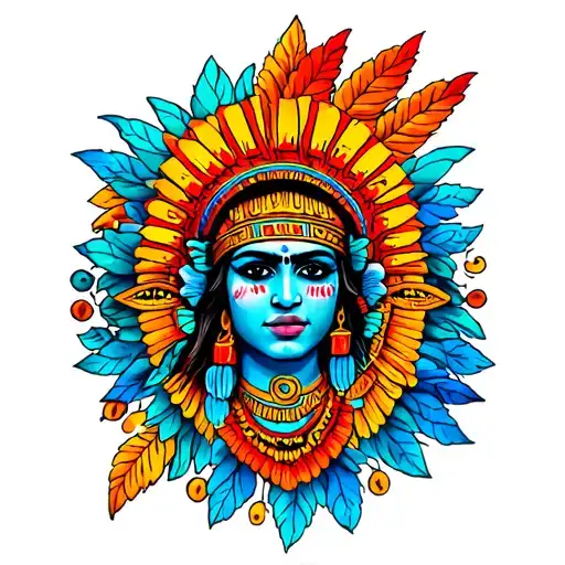 Aztec Mexican Heritage Scene