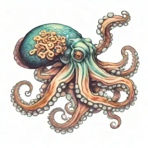 Octopus And Ocean And Captain