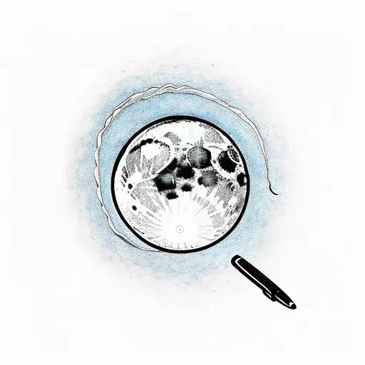 A Moon And A Pen Entwined Together With The Phrase 'Writing For My Love' Incorporated