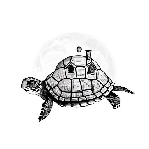 A Turtle With A House On Its Back