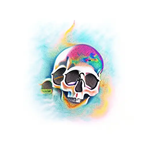 Skull On Cempazuchil