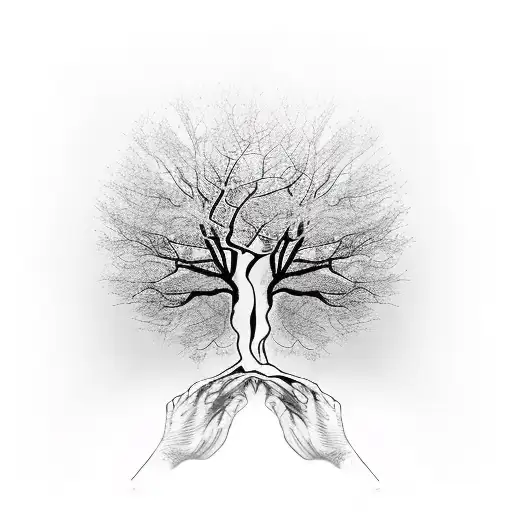 Tree Growing From Hands