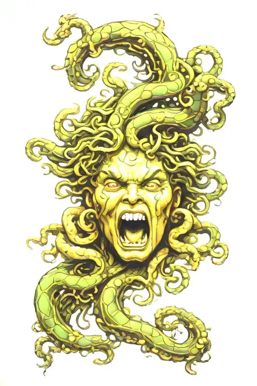 Medusa Face Angry