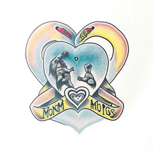 Mom And Son Atronautas Making Heart Hands