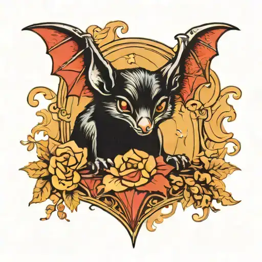 A Vampire Bat With A Gothic Aesthetic