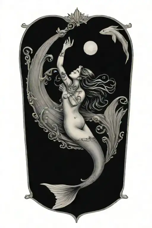 Gothic Mermaid Drowning A Man