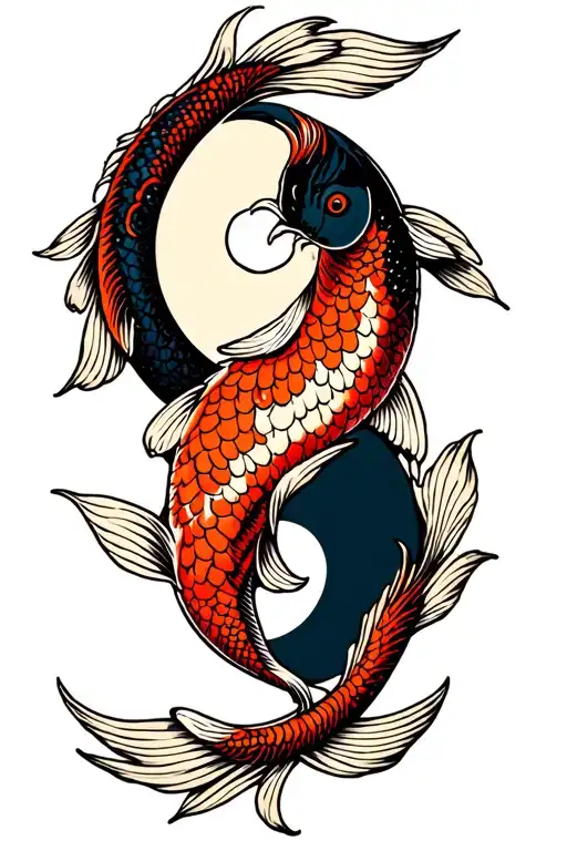 Koi Ying Yang Circle