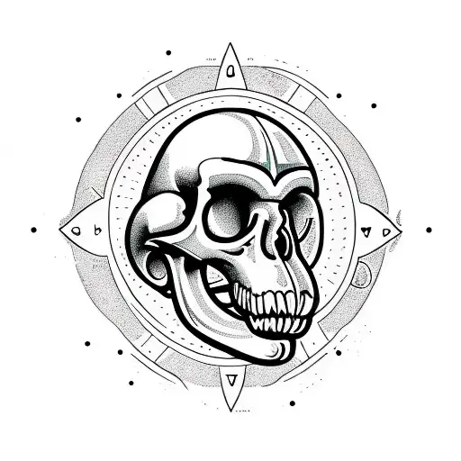 Australopithecus Skull 45 Degree Angle To A Side