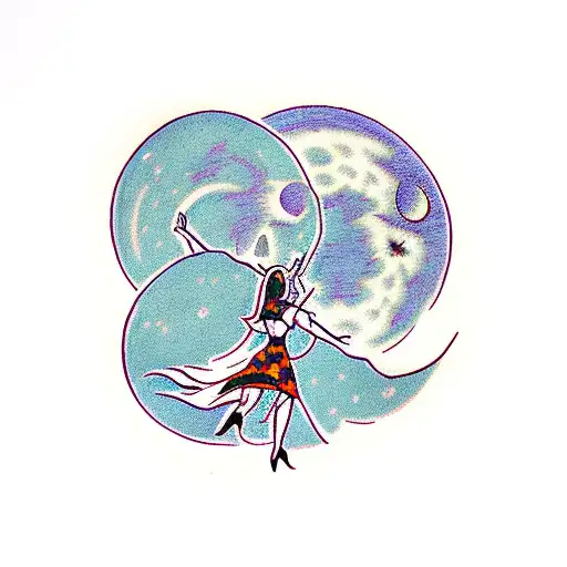 Witches Dancing Under The Moon