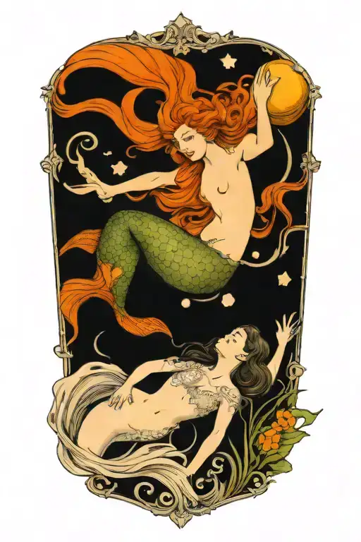 Gothic Mermaid Drowning A Man
