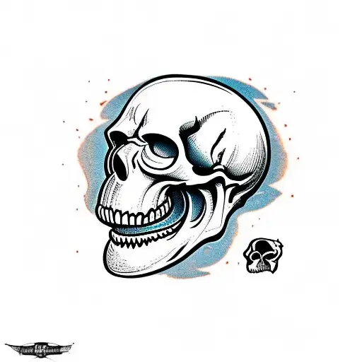 Australopithecus Skull With Big Lower Jaw And Fangs 45 Degree Angle To A Side