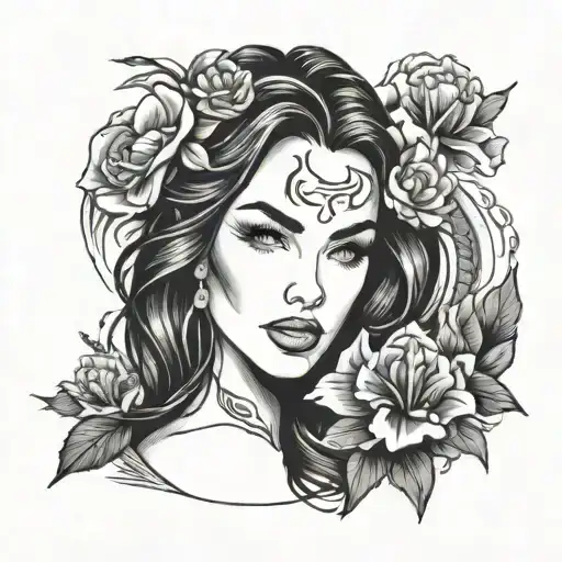 Megan Fox Portrait In Japanese Style