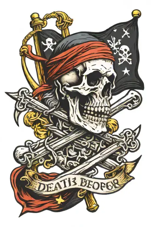 Death Before Dishonor Pirate Flag