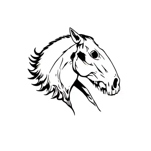 Horse Skull From Side View