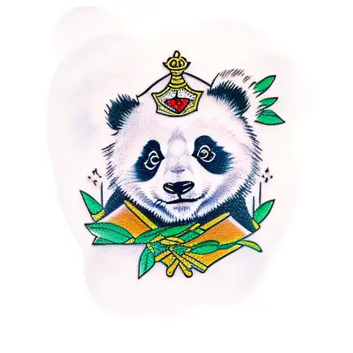 Little Panda With Roman Numerals 36