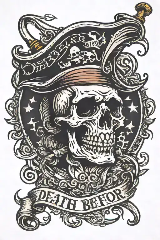 Death Before Dishonor Pirate Flag