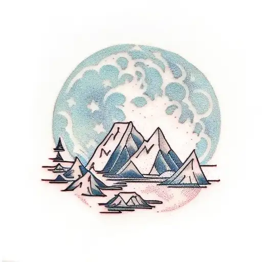 3 Mountains And A Moon