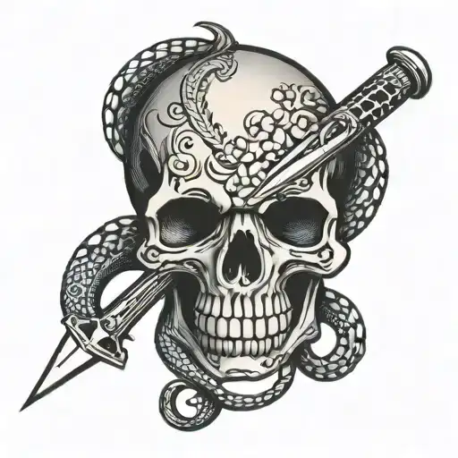 1950S Skull Snake Dagger