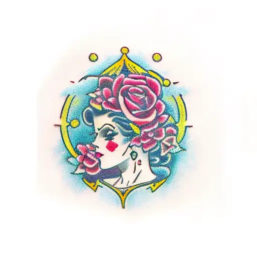 Female Symbol With Flowers