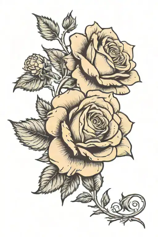 Rose Wrapped Around Sunflower Blooming