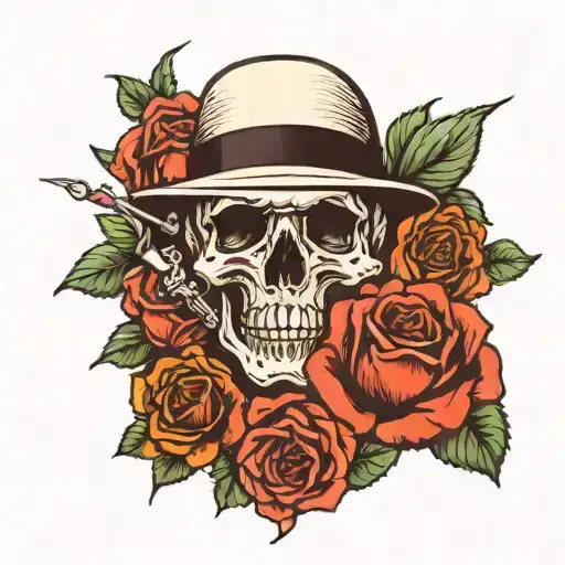 Mafia Skull Roses Growing